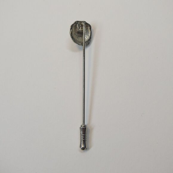 Lion Head Stickpin Vintage Silvertone Stick Pin - Picture 4 of 5